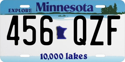 MN license plate 456QZF