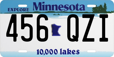 MN license plate 456QZI