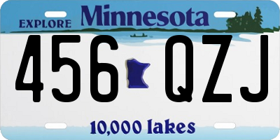 MN license plate 456QZJ