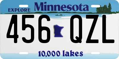 MN license plate 456QZL