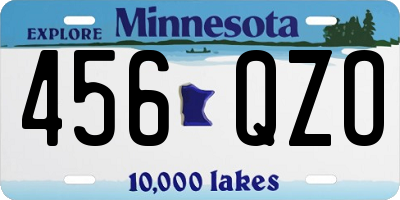 MN license plate 456QZO