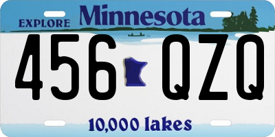 MN license plate 456QZQ