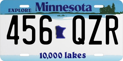 MN license plate 456QZR