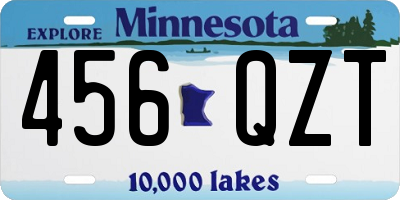 MN license plate 456QZT