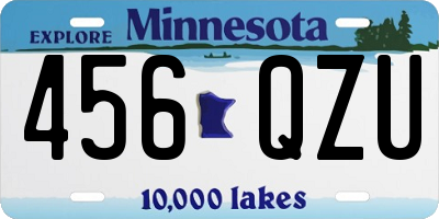 MN license plate 456QZU
