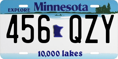 MN license plate 456QZY