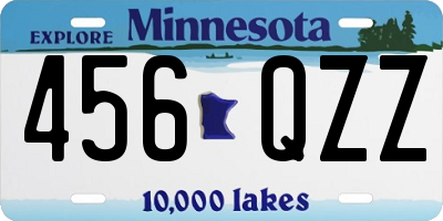 MN license plate 456QZZ