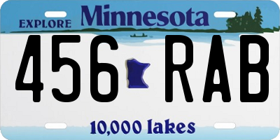 MN license plate 456RAB