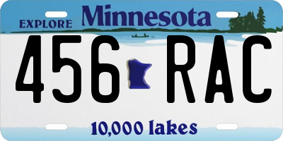 MN license plate 456RAC