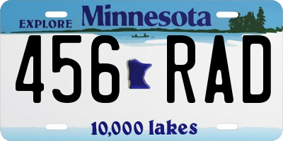 MN license plate 456RAD