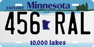 MN license plate 456RAL
