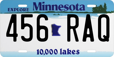 MN license plate 456RAQ
