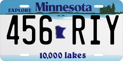 MN license plate 456RIY