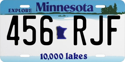 MN license plate 456RJF