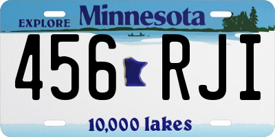 MN license plate 456RJI