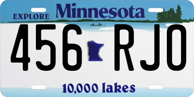 MN license plate 456RJO