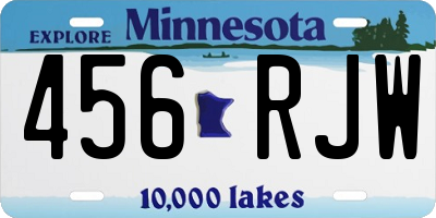 MN license plate 456RJW