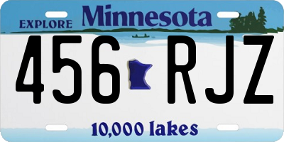 MN license plate 456RJZ