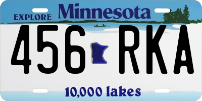 MN license plate 456RKA