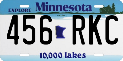 MN license plate 456RKC