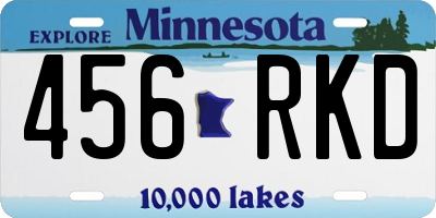 MN license plate 456RKD