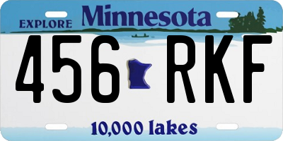 MN license plate 456RKF