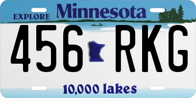 MN license plate 456RKG