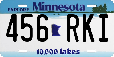 MN license plate 456RKI