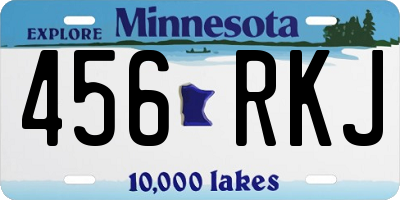 MN license plate 456RKJ