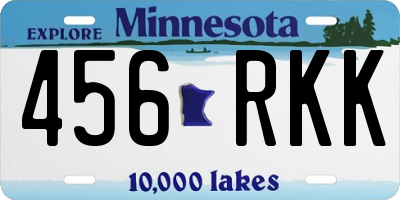 MN license plate 456RKK