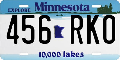 MN license plate 456RKO