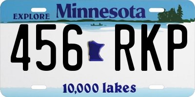 MN license plate 456RKP