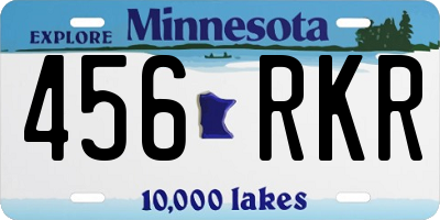 MN license plate 456RKR