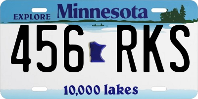 MN license plate 456RKS
