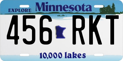 MN license plate 456RKT