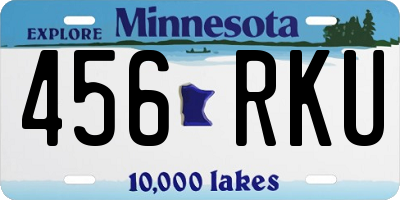 MN license plate 456RKU