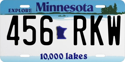 MN license plate 456RKW