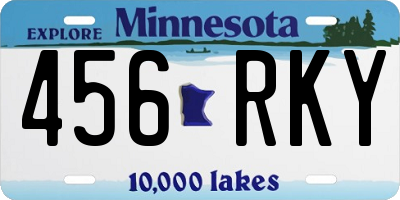 MN license plate 456RKY