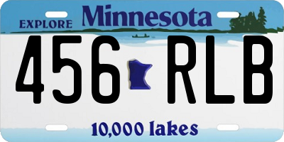 MN license plate 456RLB
