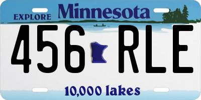 MN license plate 456RLE