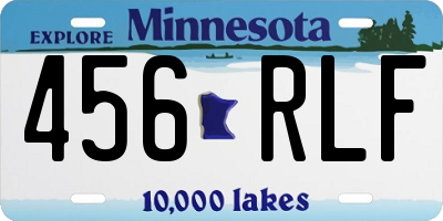 MN license plate 456RLF