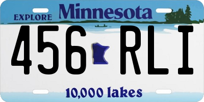MN license plate 456RLI