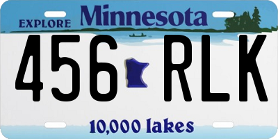 MN license plate 456RLK