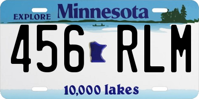 MN license plate 456RLM