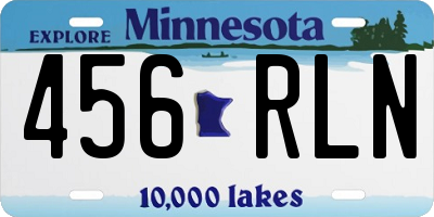 MN license plate 456RLN