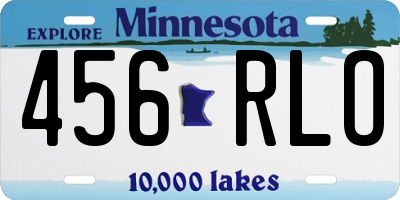 MN license plate 456RLO