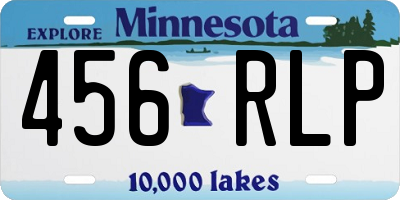 MN license plate 456RLP