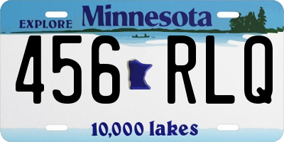 MN license plate 456RLQ