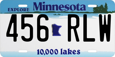 MN license plate 456RLW