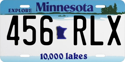 MN license plate 456RLX